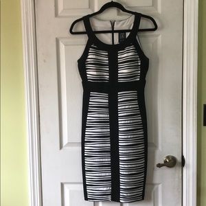 Jax black and white work dress